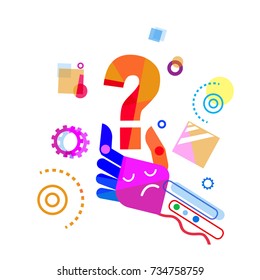 Ilustración del vector de diseño del diseño del doodle de la mano abstracta