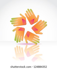 Abstract Hand icon Symbol  EPS 8 vector. No open shapes or paths, grouped for easy editing.
