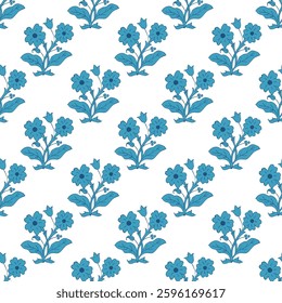 Abstract Hand Indian Block Print Ajrakh Print background pattern