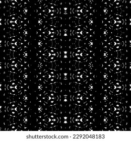 Impresión de tinta manual abstracta. Patrón de esgrima de color negro. Vector de Doodle de Arte Nativo. Patrón oscuro de franja étnica. El Simple Ikat Batik Étnico. Patrón de esgrima oscuro de color negro. Repetición tribal de tinta abstracta