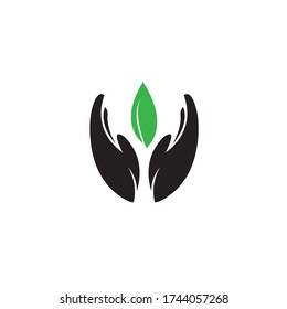 Resumen del diseño del logo de la hoja de mano