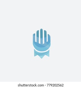 abstract hand logo template