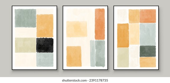 Resumen de pintura a mano. Ilustraciones para la impresión de decoración de paredes, postal, banner de medios sociales, diseño de portada de folletos o fondo. Pintura Resumen Moderna. Patrón de vector