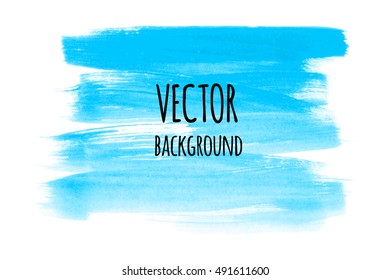 Abstract hand paint backdrop. Vector eps 8 isolated on white background. Light blue