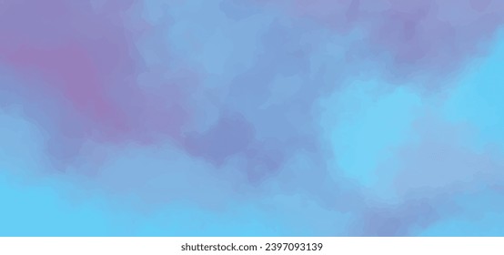 Abstract hand paint blue brush stroke and stain backdrop watercolor splash background vector illustration.