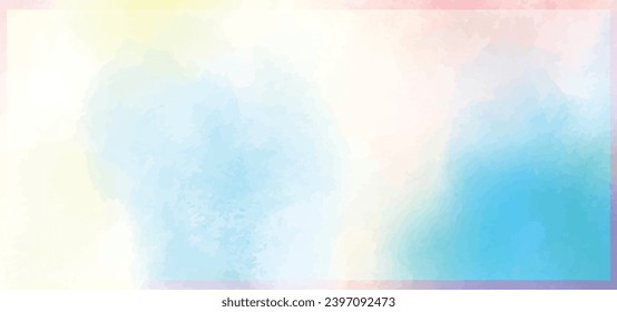 Abstract hand paint brush stroke and stain backdrop watercolor splash background vector illustration.