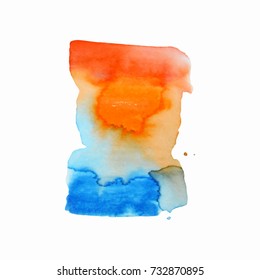 Abstract hand paint watercolor background ,vector illustration, stain watercolors colors on wet paper. Watercolor composition used for scrapbook elements or print, design, web, label.