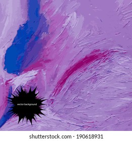 Abstract hand painted acrylic background.Decorative chaotic texture for scrapbook pages, banner, cards. Handmade overlay backdrop. Bright artistic painting on paper. Vector.
