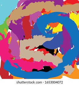 Abstract Hand Painted Colors Background