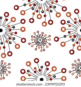 Abstract hand painted exotic seamless floral pattern design