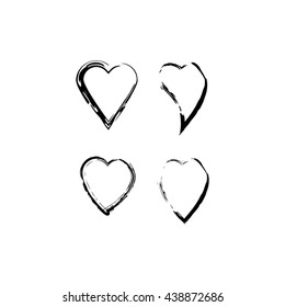 abstract hand painted heart 