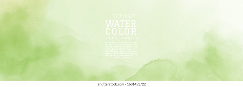 Abstract hand painted light green nature watercolor for background. Stain artistic vector used as being an element in the decorative design of brochure, poster, card, cover or banner.