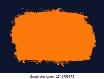 Abstract hand painted orange and blue grunge splatter background