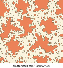 Abstract hand painted seamless pattern spots animal color