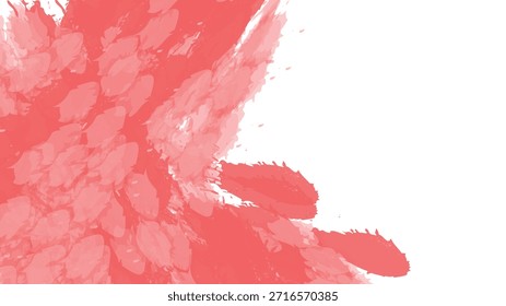 Abstract hand painted texture created with expressive red brush strokes. Artistic paint pattern suitable for modern backgrounds, posters, branding, packaging, social media, and creative graphic design projects. Isolated on white background.