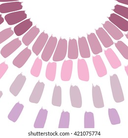 Abstract hand painted textured ink brush background with geometric frame, isolated strokes with dry rough edges