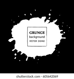 Abstract hand painted textured ink brush background, isolated strokes with dry rough edges

