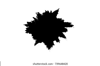Abstract hand painted textured ink brush background, isolated strokes with dry rough edges