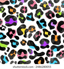 abstract hand painted watercolour animal print pattern background 