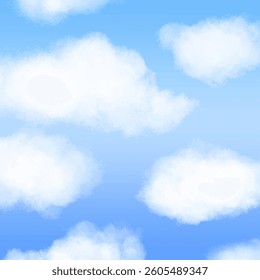 abstract hand painted watercolour clouds background