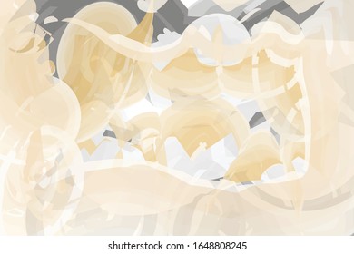 Abstract Hand Painted Yellow , Gray And White Background