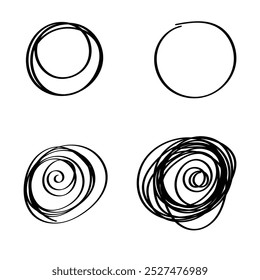Abstract hand scribble black line design. Vector illustration