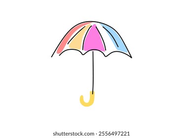 abstract hand sketch drawing of a rain umbrella. vector illustration