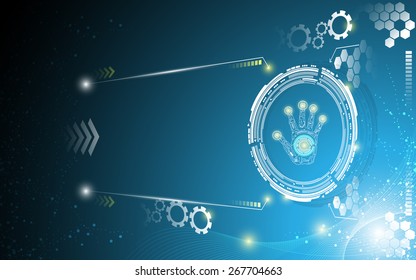 abstract hand technology concept background