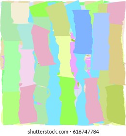 Abstract hand writing textures in green and blue and yellow and pink and brown tones, design for postcards and banners and flyers and posters