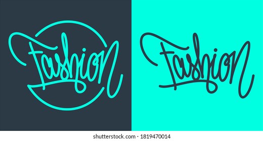 Abstract Hand Written Lettering Fashion Vector Illustration Art. Typography Illustration As Logotype