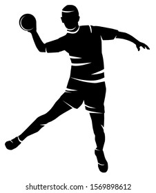 abstract handball player vector illustration