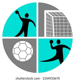 abstract handball sport vector illustration