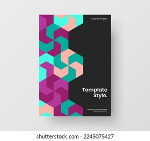 Ilustración vectorial de diseño de la lista de mano abstracta. El mosaico multicolor da forma al diseño de identidad corporativa.