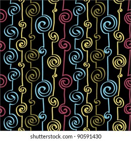 Abstract hand-draw seamless pattern.