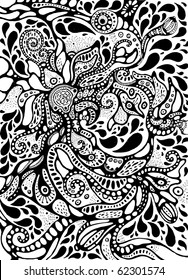 Abstract hand-drawn background