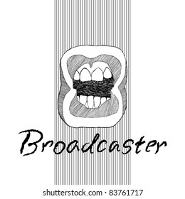 Abstract hand-drawn background, Broadcaster.