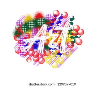 Abstract hand-drawn background, vector illustration