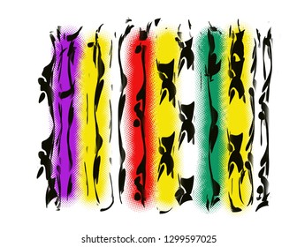 Abstract hand-drawn background, vector illustration