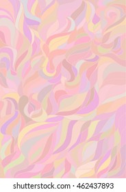 
Abstract hand-drawn background with waves and in pastel pink shades