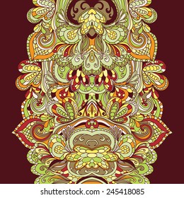 abstract hand-drawn border pattern. Seamless. ornament pattern