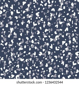 Abstract Hand-drawn Camo Animal Skin Vector Seamless Pattern. Organic Fragments. Terazzo marks. Whimsical Ditsy Texture