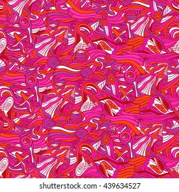 abstract hand-drawn colorful seamless pattern. Can be used for background, fabric and wallpaper.
