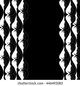 Abstract hand-drawn creative background in black and white colors. Vector illustration.
