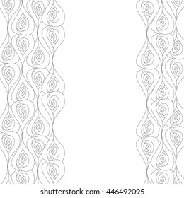 Abstract hand-drawn creative background in black and white colors. Vector illustration.
