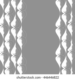 Abstract hand-drawn creative background in smoky white and light gray colors. Vector illustration.