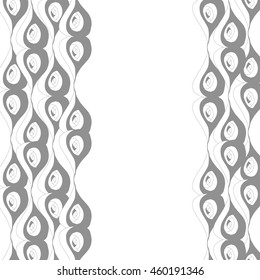 Abstract hand-drawn creative background in smoky white and light gray colors. Vector illustration.