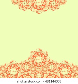 Abstract hand-drawn creative background of stylized flowers. Vector illustration.