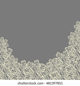 Abstract hand-drawn creative background of stylized flowers. Vector illustration.
