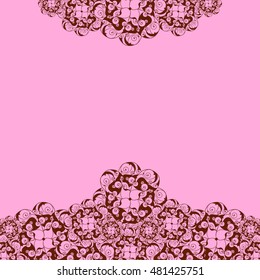 Abstract hand-drawn creative background of stylized flowers. Vector illustration.
