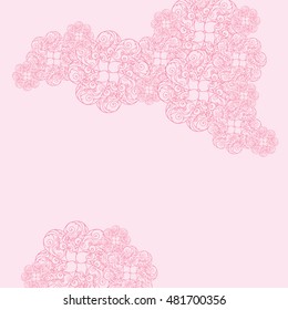 Abstract hand-drawn creative background of stylized flowers. Vector illustration.